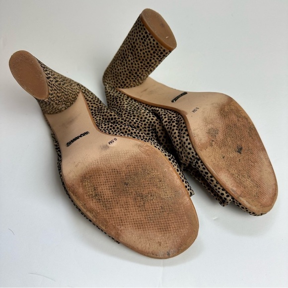 Gianni Bini Animal Print Mules Heels Women's size 9.5 Shoes Brown Tan - Picture 7 of 9